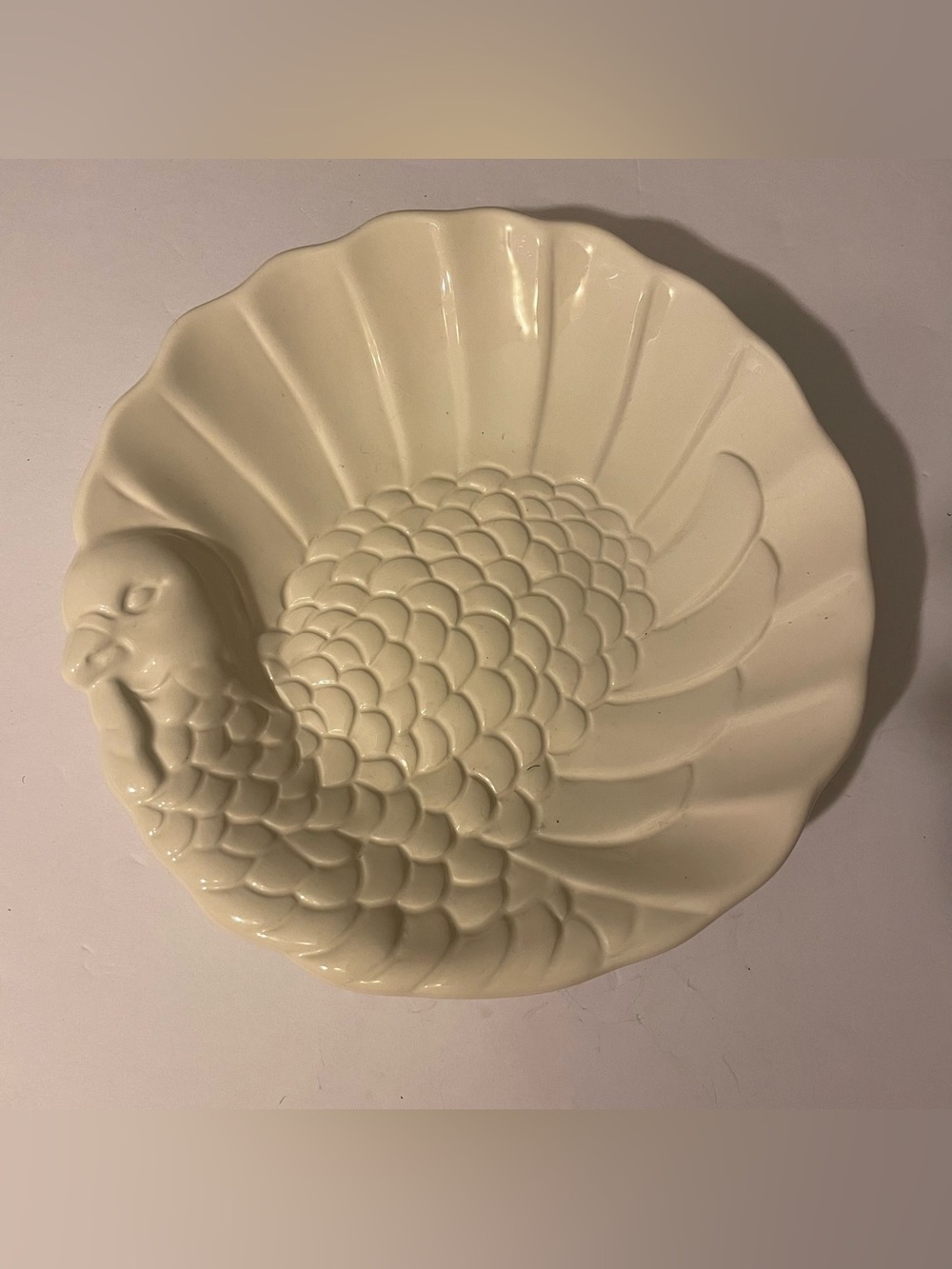 Pottery Barn Turkey Plate Thanksgiving Fall Dessert Bread Appetizer 7” Ceramic